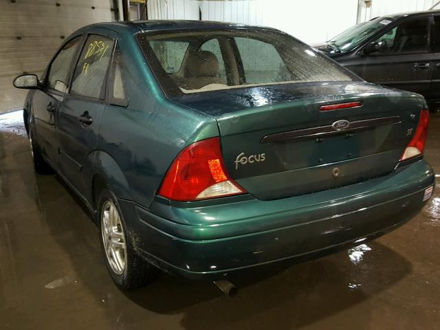 1FAFP34P9YW209914 - 2000 FORD FOCUS SE GREEN photo 3