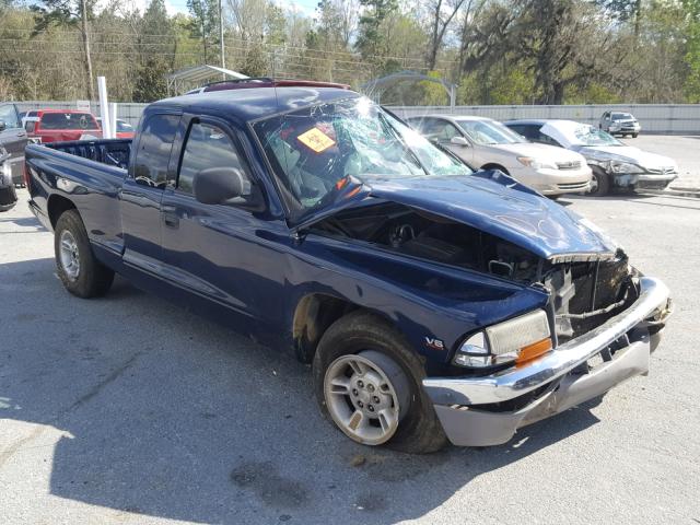 1B7GL22X9YS705780 - 2000 DODGE DAKOTA BLUE photo 1