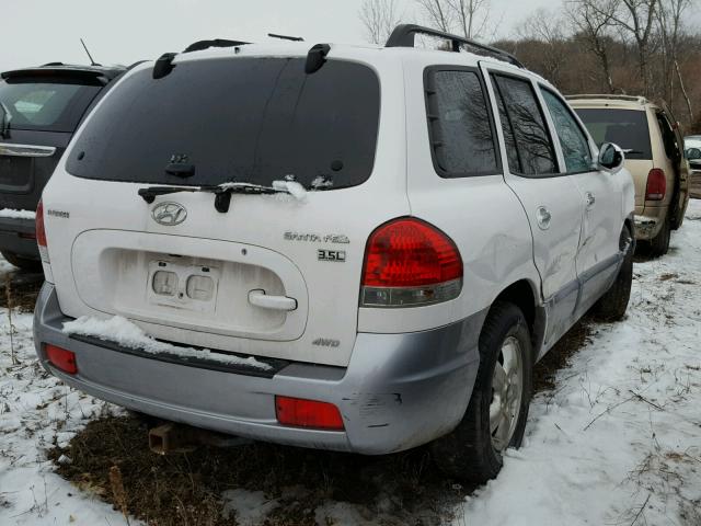 KM8SC73E15U871632 - 2005 HYUNDAI SANTA FE G WHITE photo 4