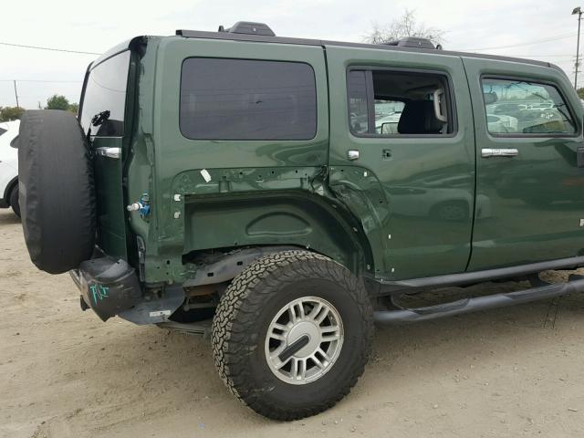 5GTDN136468149653 - 2006 HUMMER H3 GREEN photo 9