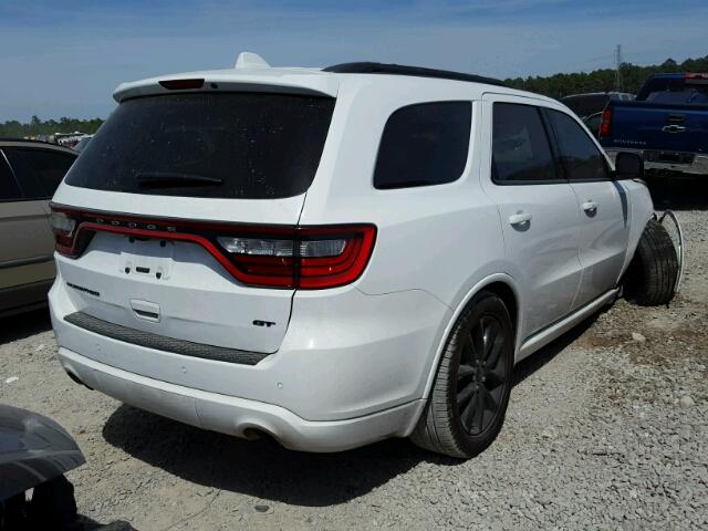 1C4RDHDG5HC709101 - 2017 DODGE DURANGO GT WHITE photo 4