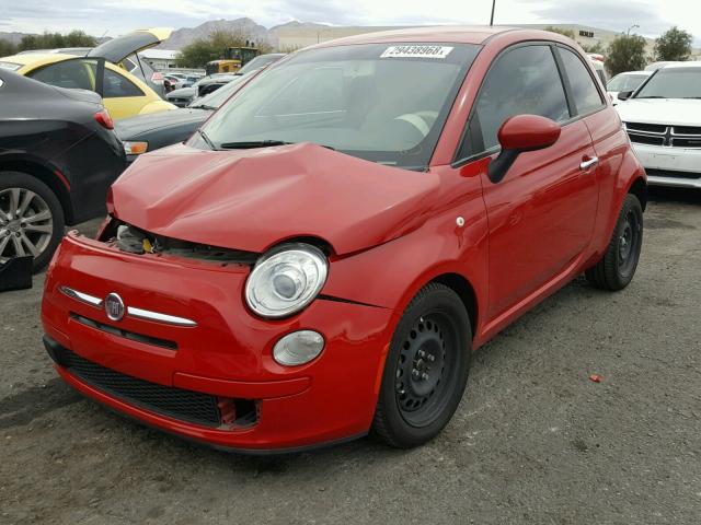 3C3CFFAR4CT335513 - 2012 FIAT 500 POP RED photo 2