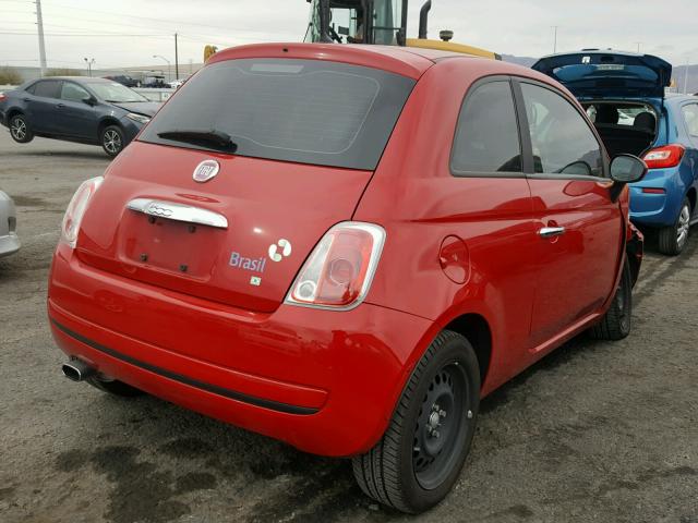 3C3CFFAR4CT335513 - 2012 FIAT 500 POP RED photo 4