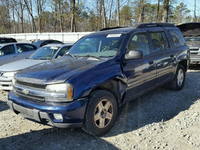 1GNET16S036194534 - 2003 CHEVROLET TRAILBLAZE BLUE photo 2