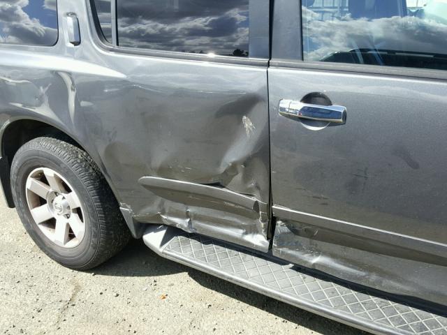 5N1AA08BX4N726590 - 2004 NISSAN ARMADA SE GRAY photo 9