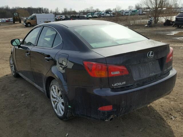 JTHCK262765003449 - 2006 LEXUS IS 250 BLACK photo 3