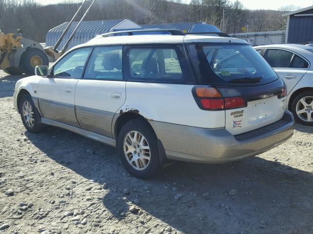 4S3BH806827625020 - 2002 SUBARU LEGACY OUT WHITE photo 3