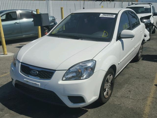 KNADH4A38A6629866 - 2010 KIA RIO LX WHITE photo 2