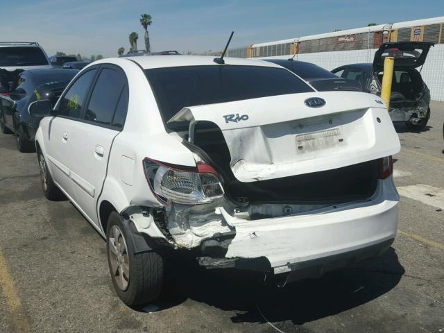 KNADH4A38A6629866 - 2010 KIA RIO LX Սպիտակ լուսանկար 3