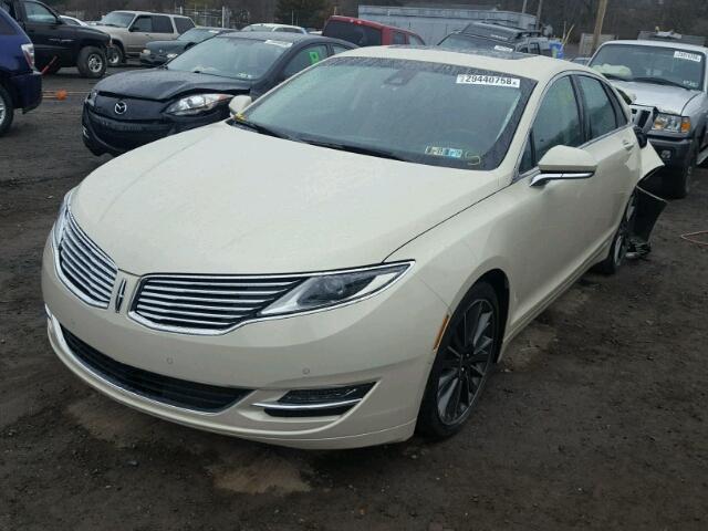 3LN6L2LU3ER824038 - 2014 LINCOLN MKZ HYBRID BEIGE photo 2