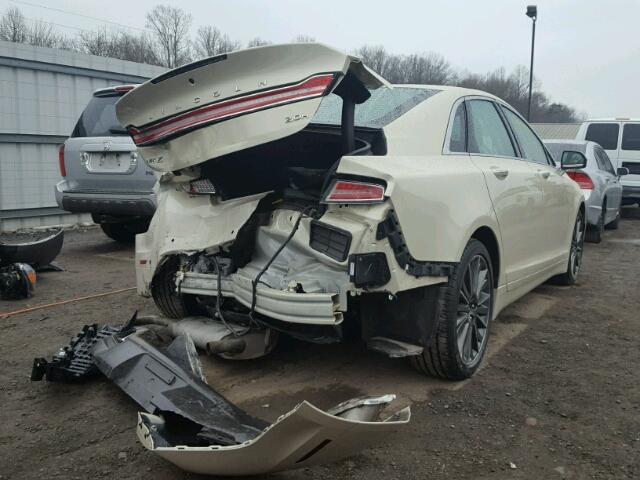 3LN6L2LU3ER824038 - 2014 LINCOLN MKZ HYBRID BEIGE photo 4