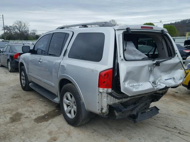 5N1BA08D69N600952 - 2009 NISSAN ARMADA SE SILVER photo 3