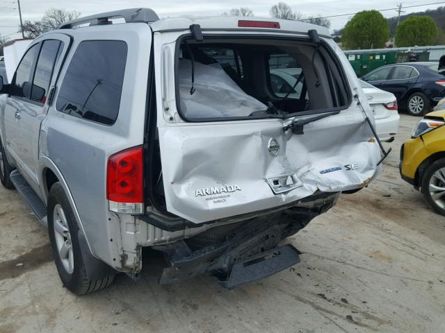 5N1BA08D69N600952 - 2009 NISSAN ARMADA SE SILVER photo 9