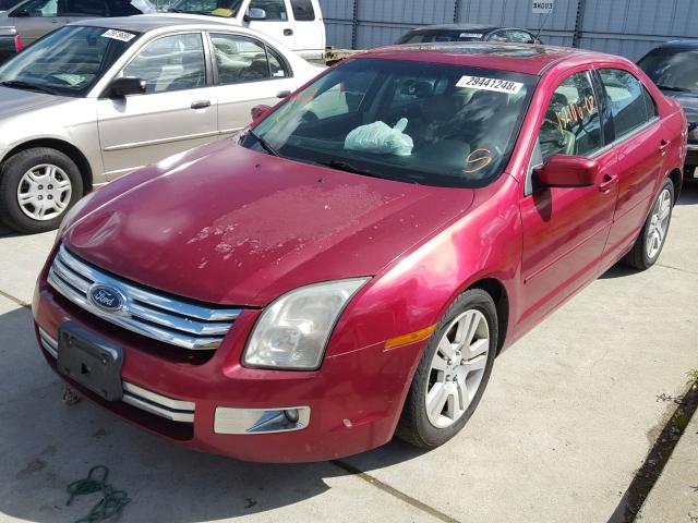 3FAHP08Z37R125771 - 2007 FORD FUSION SEL RED photo 2