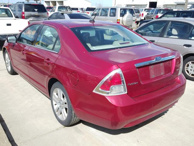 3FAHP08Z37R125771 - 2007 FORD FUSION SEL RED photo 3
