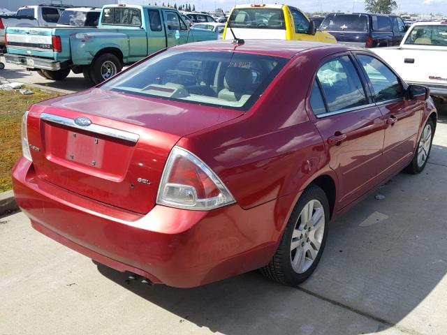 3FAHP08Z37R125771 - 2007 FORD FUSION SEL RED photo 4
