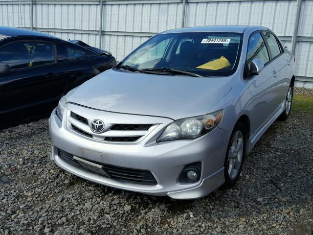 2T1BU4EE0BC649105 - 2011 TOYOTA COROLLA BA SILVER photo 2