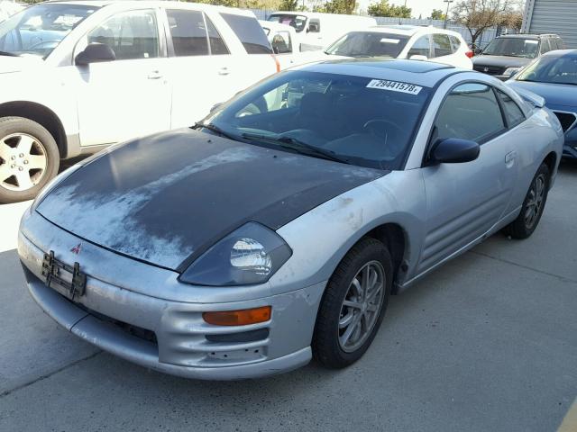 4A3AC44G41E205350 - 2001 MITSUBISHI ECLIPSE GS SILVER photo 2