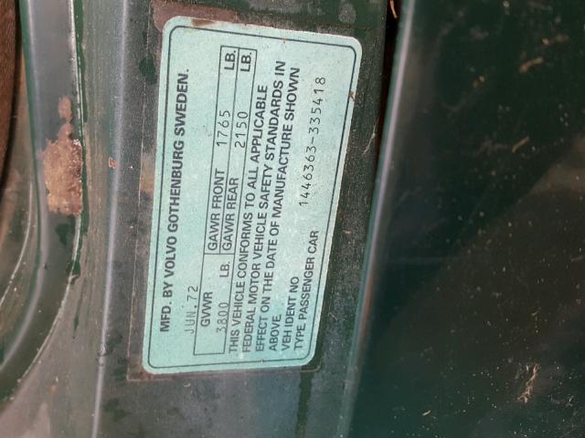 1446363335418 - 1972 VOLVO 144 GREEN photo 10