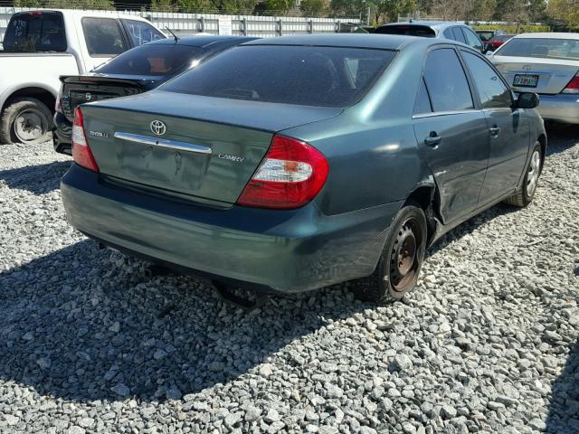 4T1BE32K12U632538 - 2002 TOYOTA CAMRY LE GREEN photo 4