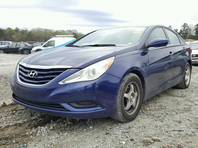 5NPEB4AC4BH079985 - 2011 HYUNDAI SONATA GLS BLUE photo 2