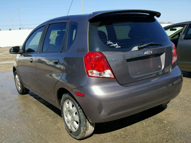 KL1TG626X5B485599 - 2005 CHEVROLET AVEO LT GRAY photo 3