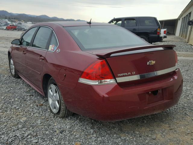 2G1WT57N591125733 - 2009 CHEVROLET IMPALA 1LT MAROON photo 3