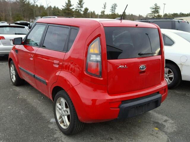 KNDJT2A27A7049907 - 2010 KIA SOUL + RED photo 3