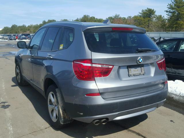 5UXWX5C5XCL727335 - 2012 BMW X3 XDRIVE2 GRAY photo 3