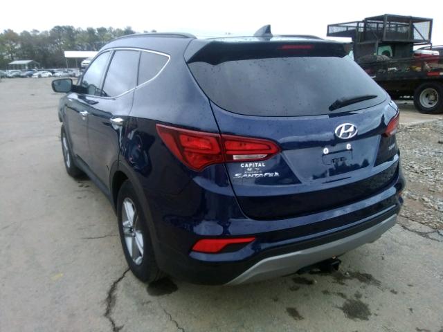 5XYZU3LB5HG406422 - 2017 HYUNDAI SANTA FE S BLUE photo 3