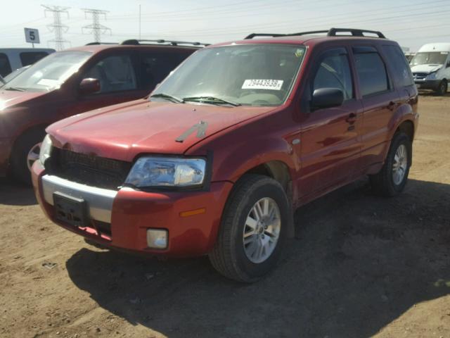 4M2CU57126DJ04921 - 2006 MERCURY MARINER RED photo 2