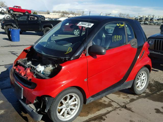 WMEEJ31X18K147851 - 2008 SMART FORTWO RED photo 2