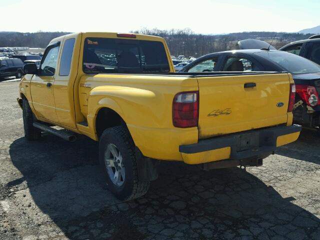 1FTZR45E22PB06436 - 2002 FORD RANGER SUP YELLOW photo 3