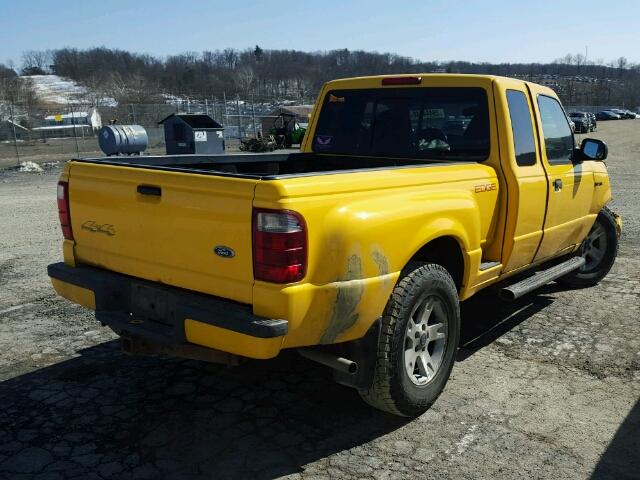 1FTZR45E22PB06436 - 2002 FORD RANGER SUP YELLOW photo 4