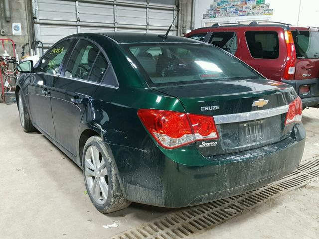 1G1PG5SB9E7334556 - 2014 CHEVROLET CRUZE LTZ GREEN photo 3