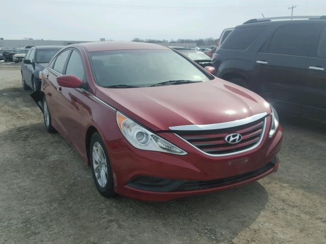 5NPEB4AC9EH848100 - 2014 HYUNDAI SONATA GLS RED photo 1