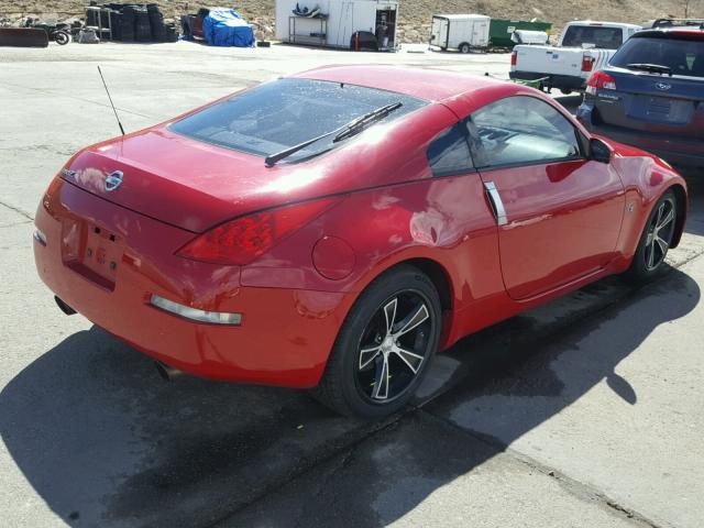 JN1BZ34DX7M503330 - 2007 NISSAN 350Z COUPE RED photo 4