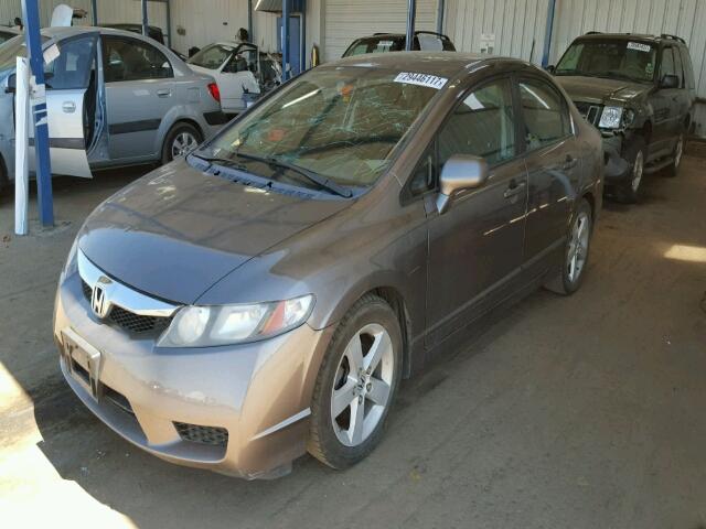 2HGFA16689H540571 - 2009 HONDA CIVIC GRAY photo 2