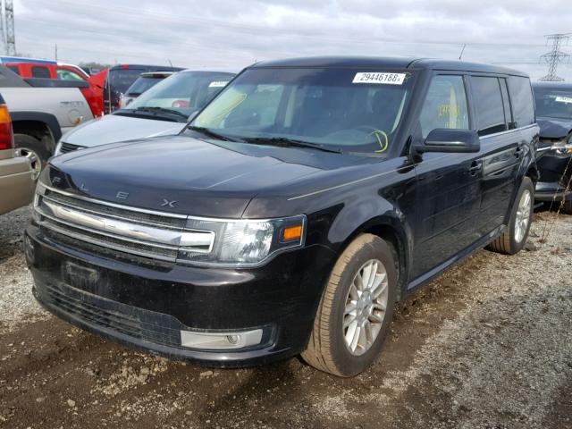 2FMGK5C81DBD24632 - 2013 FORD FLEX SEL BLACK photo 2