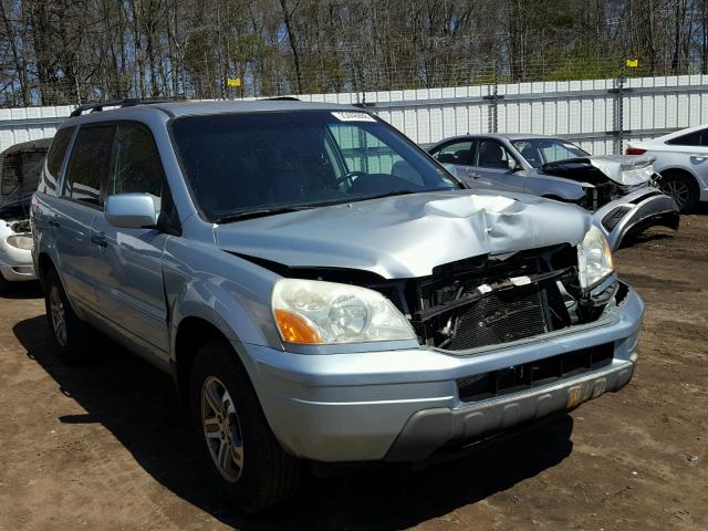 2HKYF18553H566427 - 2003 HONDA PILOT EXL BLUE photo 1