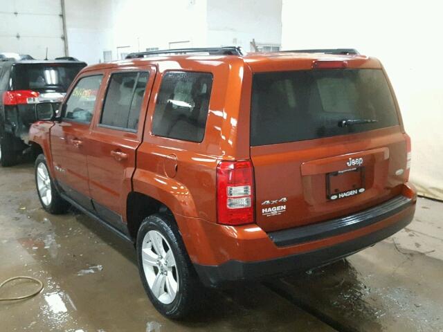 1C4NJRFB5CD573151 - 2012 JEEP PATRIOT LA ORANGE photo 3