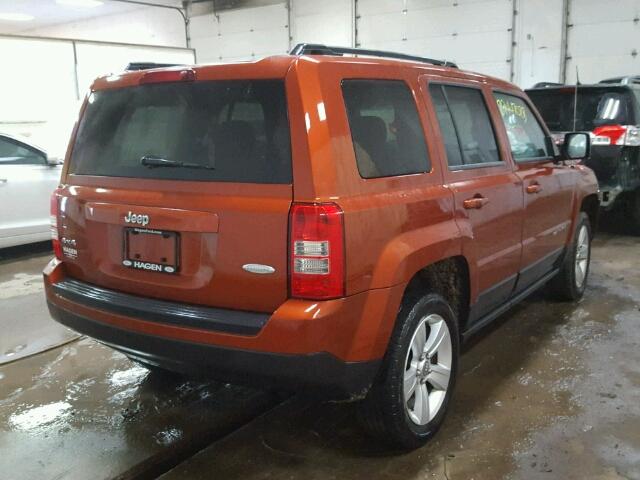 1C4NJRFB5CD573151 - 2012 JEEP PATRIOT LA ORANGE photo 4