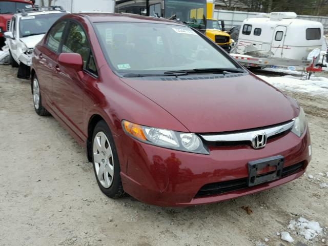 1HGFA16557L004667 - 2007 HONDA CIVIC LX RED photo 1