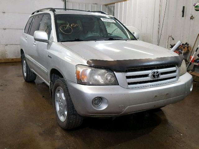 JTEDP21A440033780 - 2004 TOYOTA HIGHLANDER SILVER photo 1