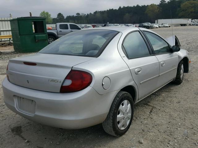 1B3ES46C91D270476 - 2001 DODGE NEON SE SILVER photo 4