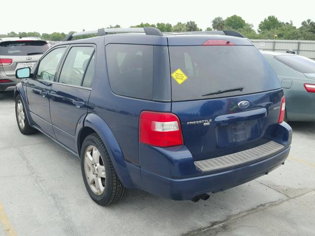 1FMDK06165GA66168 - 2005 FORD FREESTYLE BLUE photo 3