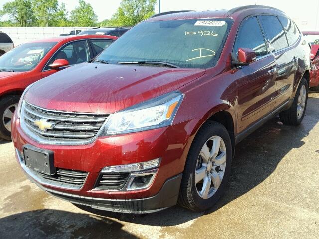 1GNKRGKD1HJ156567 - 2017 CHEVROLET TRAVERSE L MAROON photo 2