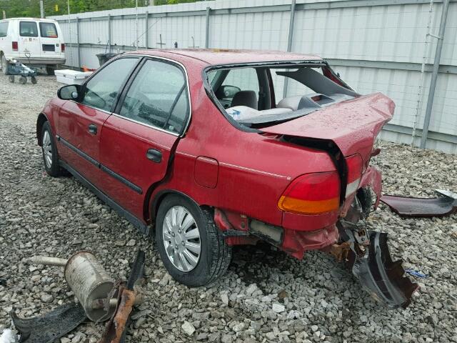 1HGEJ6679WL026373 - 1998 HONDA CIVIC LX RED photo 3