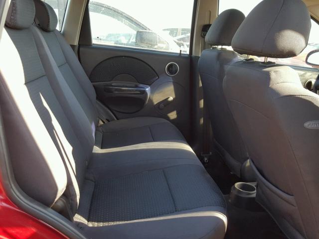 KL1TD666X7B732089 - 2007 CHEVROLET AVEO BASE Czerwony zdjęcie 6