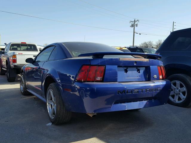 1FAFP404X2F157718 - 2002 FORD MUSTANG BLUE photo 3